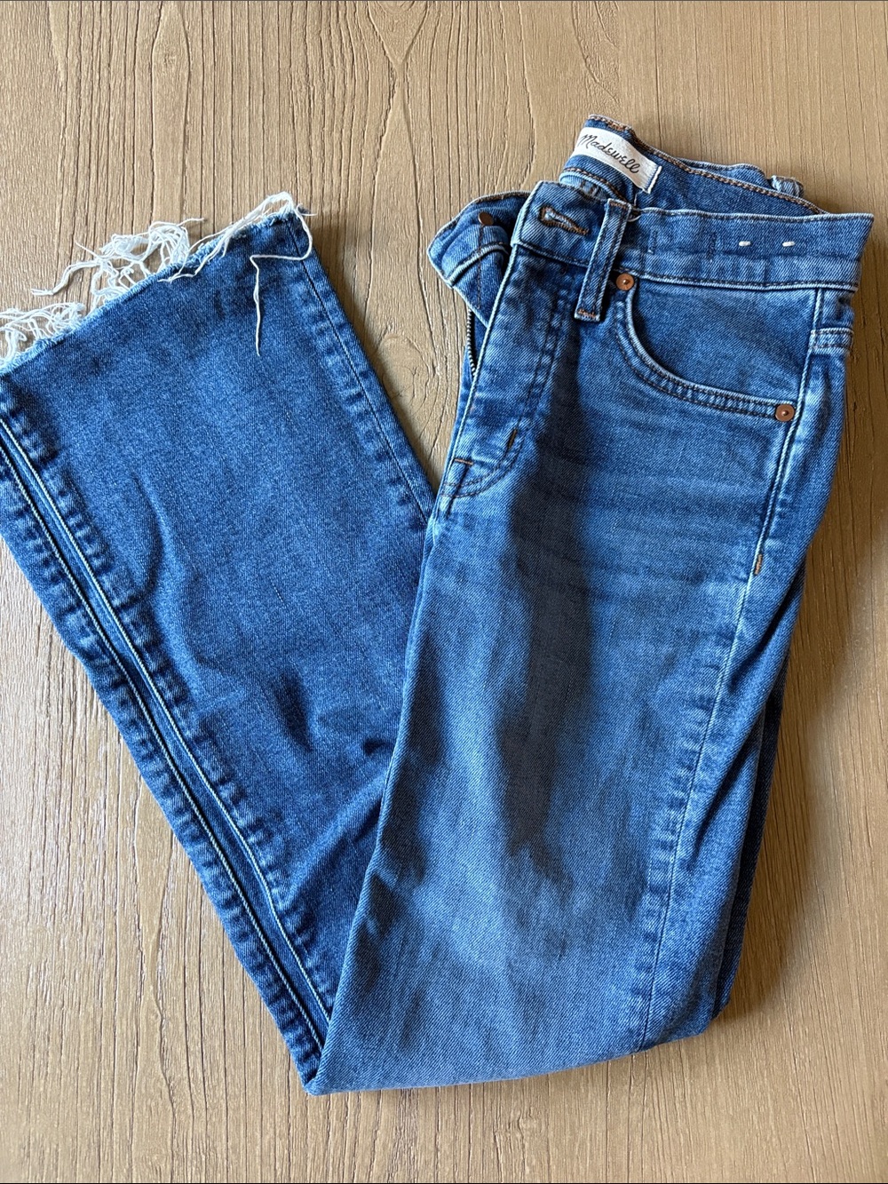 Madewell Mid-Rise Kick Out Medium Wash Jeans, Size 24